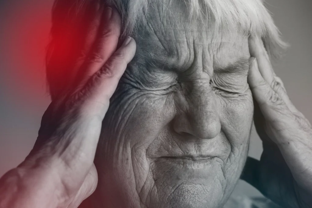 Man with a headache